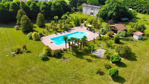 Natural landscape, Bird's eye view, Garden, Swimming pool