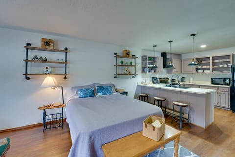 Ski Slope and Mtn Views Waterfront Red River Studio Apartment in Red River