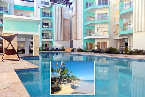 Property building, Beach, Swimming pool