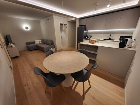 Kitchen or kitchenette, Living room, Dining area