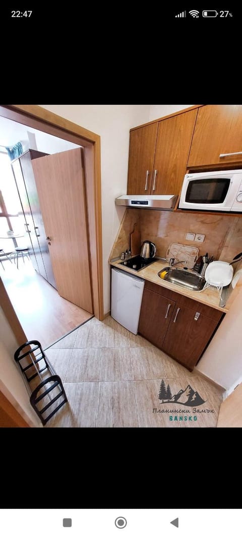 Kitchen or kitchenette, minibar