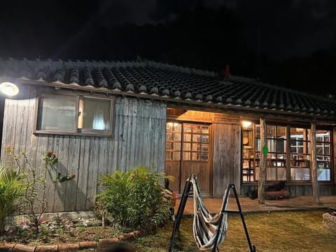 Property building, Night, Garden