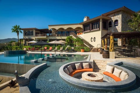 Property building, Patio, Natural landscape, Swimming pool