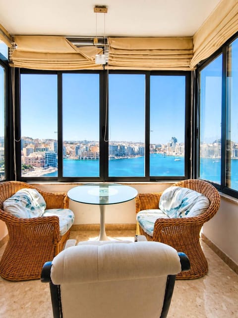 Natural landscape, Living room, Seating area, Sea view