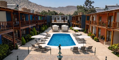 Patio, Natural landscape, Mountain view, Pool view, Swimming pool, sunbed
