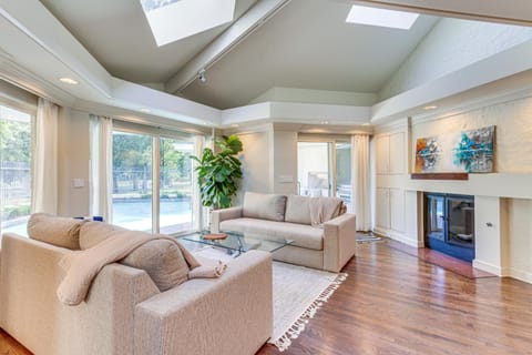 1 Mi to OU! Group Getaway with Game Room, Pool House in Norman