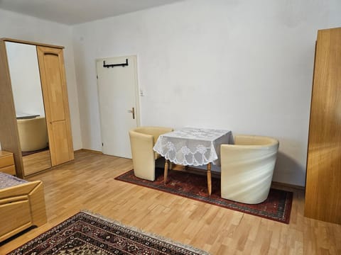 Seating area, wardrobe