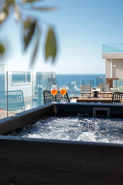 Patio, Day, View (from property/room), Balcony/Terrace, Pool view, Sea view, Swimming pool