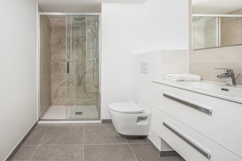 Shower, Toilet, Bathroom, towels