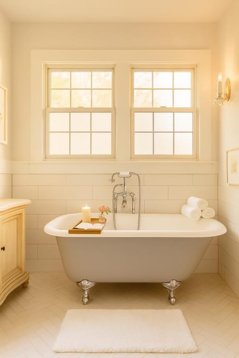 Bathroom, Bath, towels