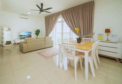 Property building, Living room, Dining area