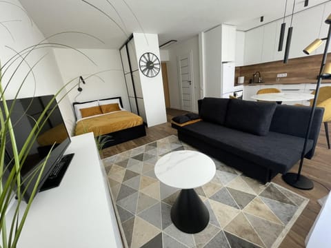 Bed, TV and multimedia, Living room, Seating area