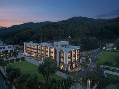 Property building, Natural landscape, Bird's eye view, Mountain view