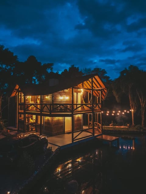 Property building, Night, Natural landscape, Lake view