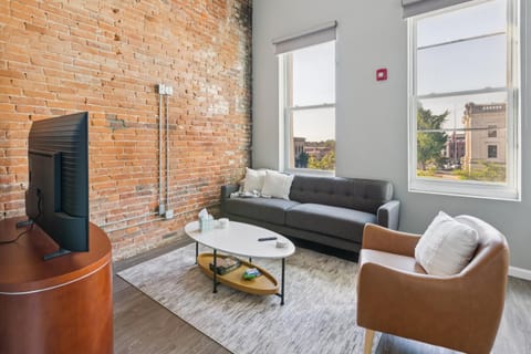 Rustic-Industrial Loft with Courthouse Views apts Apartment in Bloomington