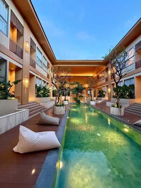 Property building, Pool view, Swimming pool