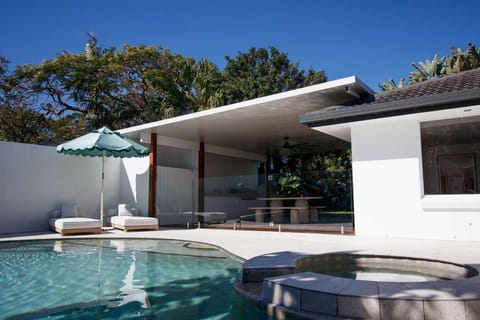 Patio, Pool view, Swimming pool, sunbed