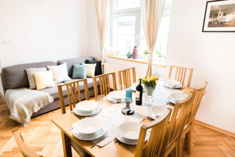 Living room, Seating area, Dining area