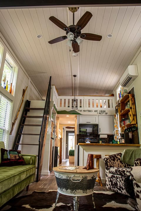 Kitchen or kitchenette, Living room, Seating area
