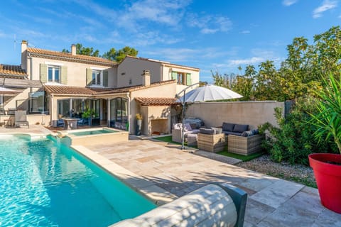 Property building, Living room, Swimming pool