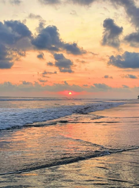Beach, Sea view, Sunset