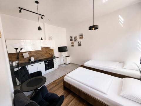 Living room, Bedroom, kitchen