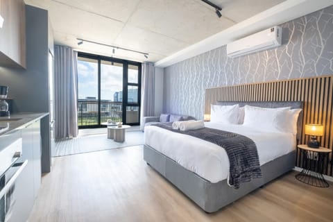 Photo of the whole room, air conditioner