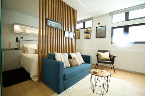 Bed, Living room, Bedroom
