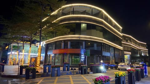 Property building, Night, Parking
