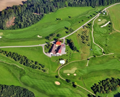 Natural landscape, Bird's eye view, Golfcourse