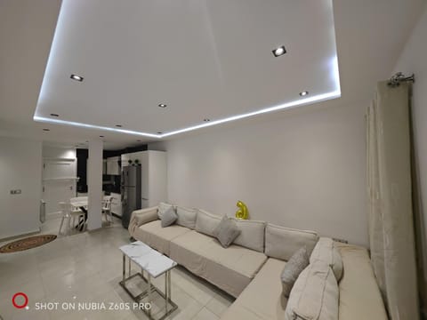 Kitchen or kitchenette, Living room, Seating area