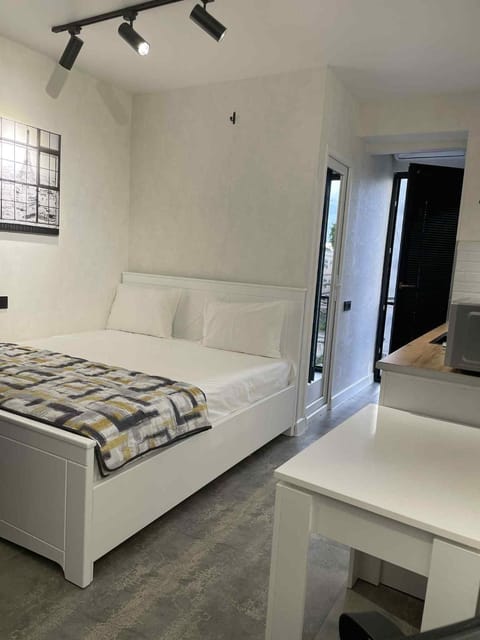 Bed, Living room, Bedroom