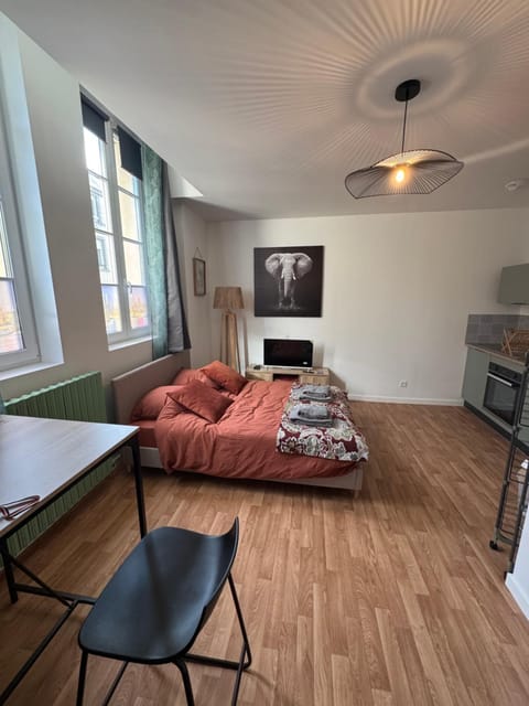 Bed, TV and multimedia, Living room, Photo of the whole room, Seating area, Bedroom