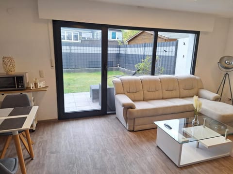 Living room, Seating area, Garden view