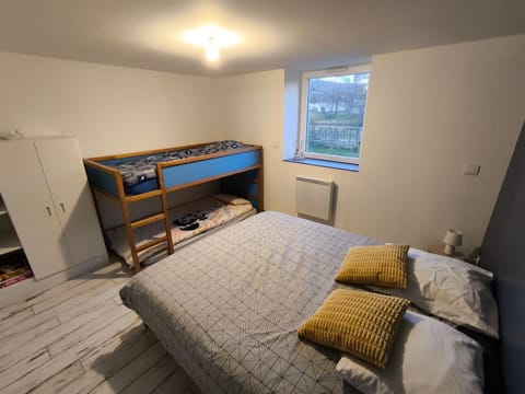 Property building, Living room, Bedroom