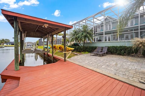 Salt Water Canal Home with Pool House in Palm Coast