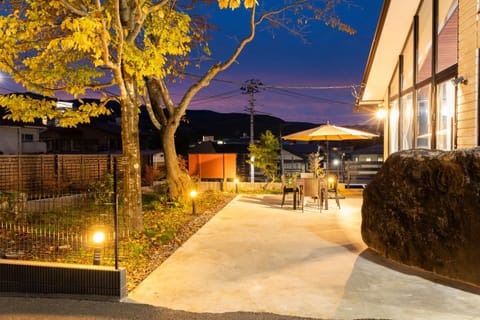 Property building, Night, Garden, Garden
