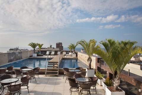 Balcony/Terrace, Lounge or bar, City view, Pool view, Sea view, Swimming pool
