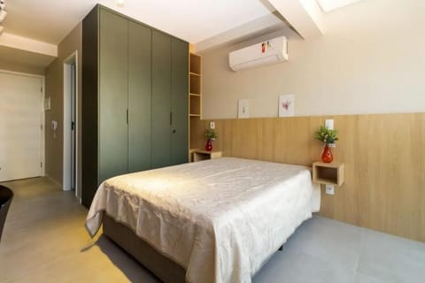Bed, Photo of the whole room, Bedroom, wardrobe, air conditioner