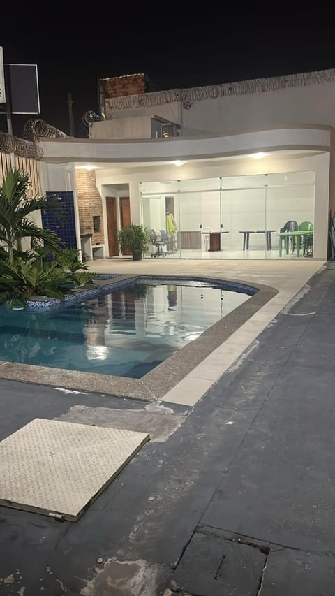 Night, Pool view, Swimming pool