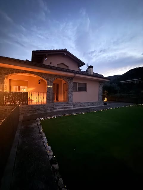 Property building, Night, Garden