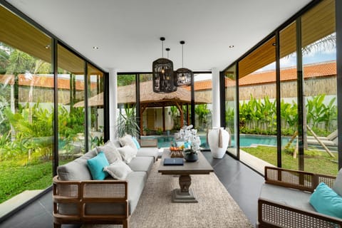Living room, Dining area, Garden view, Pool view, Swimming pool