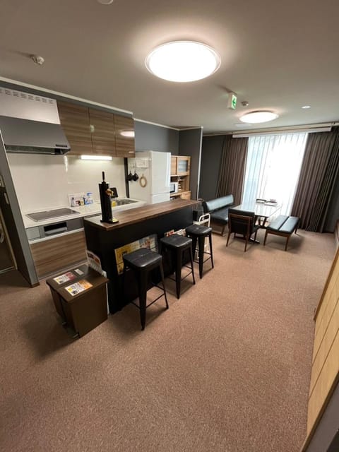 Kitchen or kitchenette, Living room, Dining area