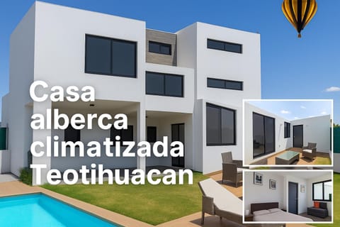 Casa Moderna Completa c Alberca Climatizada 5 min Pirámides Apartment in Hidalgo, Mexico