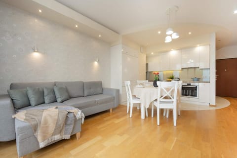 Kitchen or kitchenette, Living room, Seating area, stove