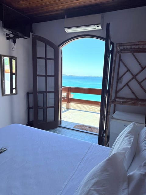 Bed, Natural landscape, View (from property/room), Balcony/Terrace, Beach, Bedroom, Sea view