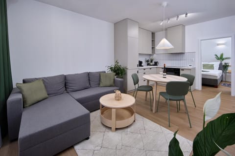 Kitchen or kitchenette, Living room, Dining area