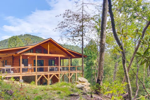 Amazing Waterfall! New Scenic Black Mtn Log Cabin Cabin in Buncombe County