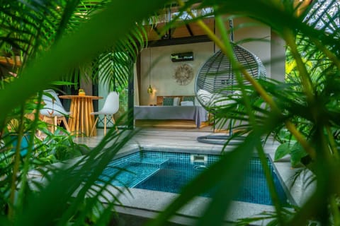 Patio, Garden, Living room, Seating area, Dining area, Garden view, Pool view, Swimming pool