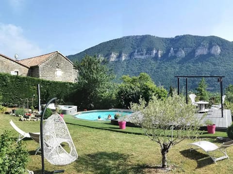 Property building, Living room, Swimming pool